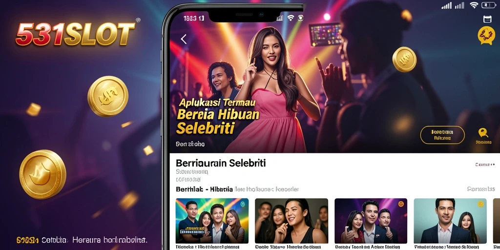 Tampilan antarmuka utama 531SLOT dengan berita hiburan selebriti terkini.
