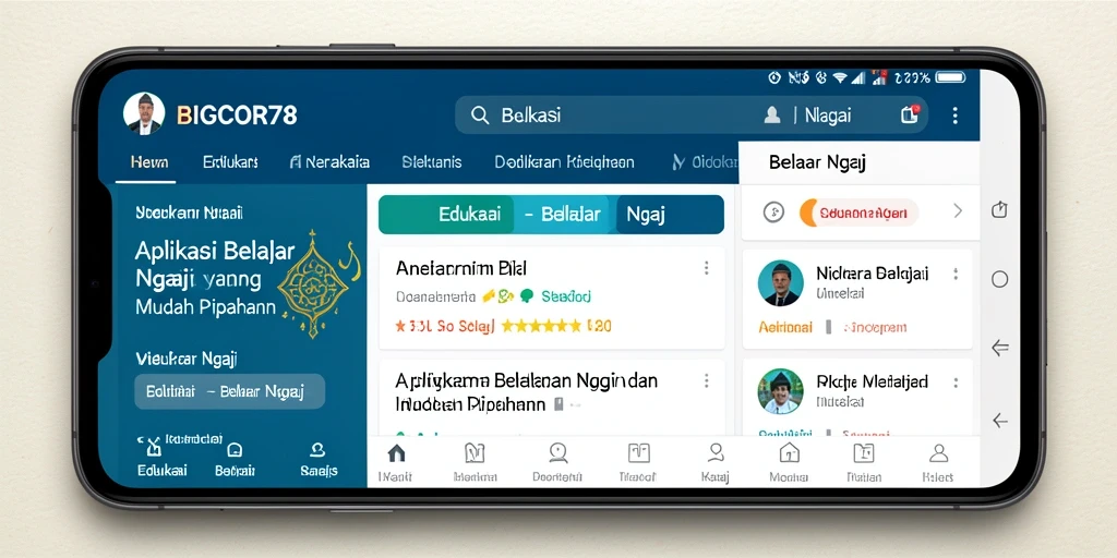 Tampilan antarmuka aplikasi BIGCOR78 yang mudah digunakan.