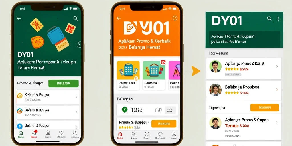 Tampilan antarmuka aplikasi DY01 yang menarik dan fungsional.
