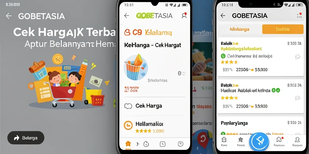 Tampilan antarmuka pengguna GOBETASIA yang intuitif saat cek harga.