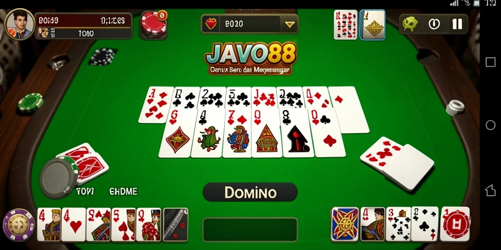 Antarmuka menarik dan mudah digunakan untuk bermain Domino.