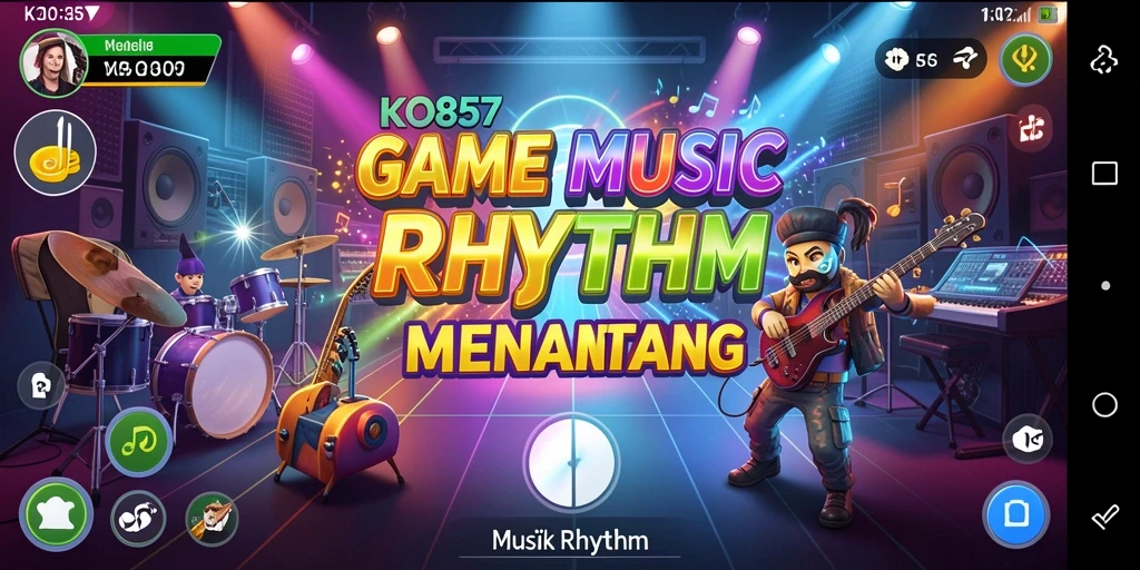 Antarmuka KO857 yang menarik saat bermain Musik Rhythm.