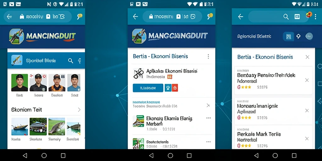 Tampilan antarmuka MANCINGDUIT yang sederhana dan informatif.