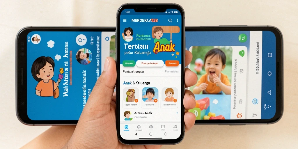 Tampilan antarmuka aplikasi MERDEKA138 untuk memantau anak dengan mudah.