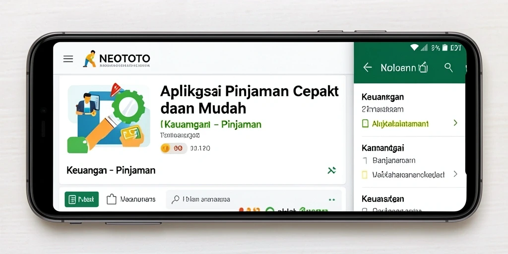 Tampilan antarmuka NEOTOTO yang memudahkan pengajuan pinjaman.