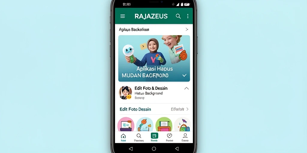 Tampilan antarmuka RAJAZEUS untuk penghapusan background yang sederhana dan efektif.