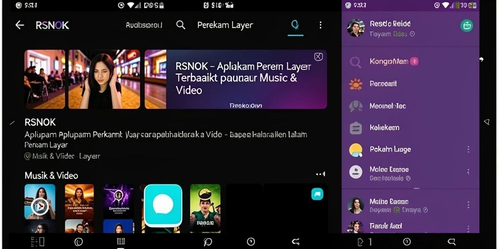 Antarmuka RSNOK menampilkan fungsi perekaman layar yang intuitif dan praktis.