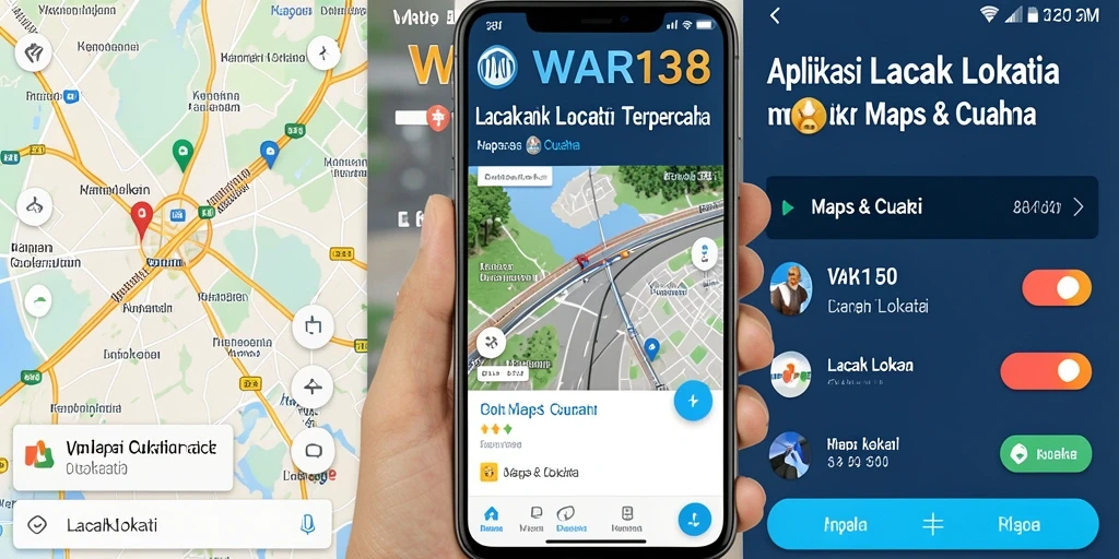 Antarmuka aplikasi WAR138 menampilkan fungsi Lacak Lokasi yang intuitif dan informatif.