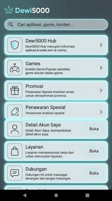 dewi5000 — Halaman Indeks Aplikasi Populer dan Kanal Uji